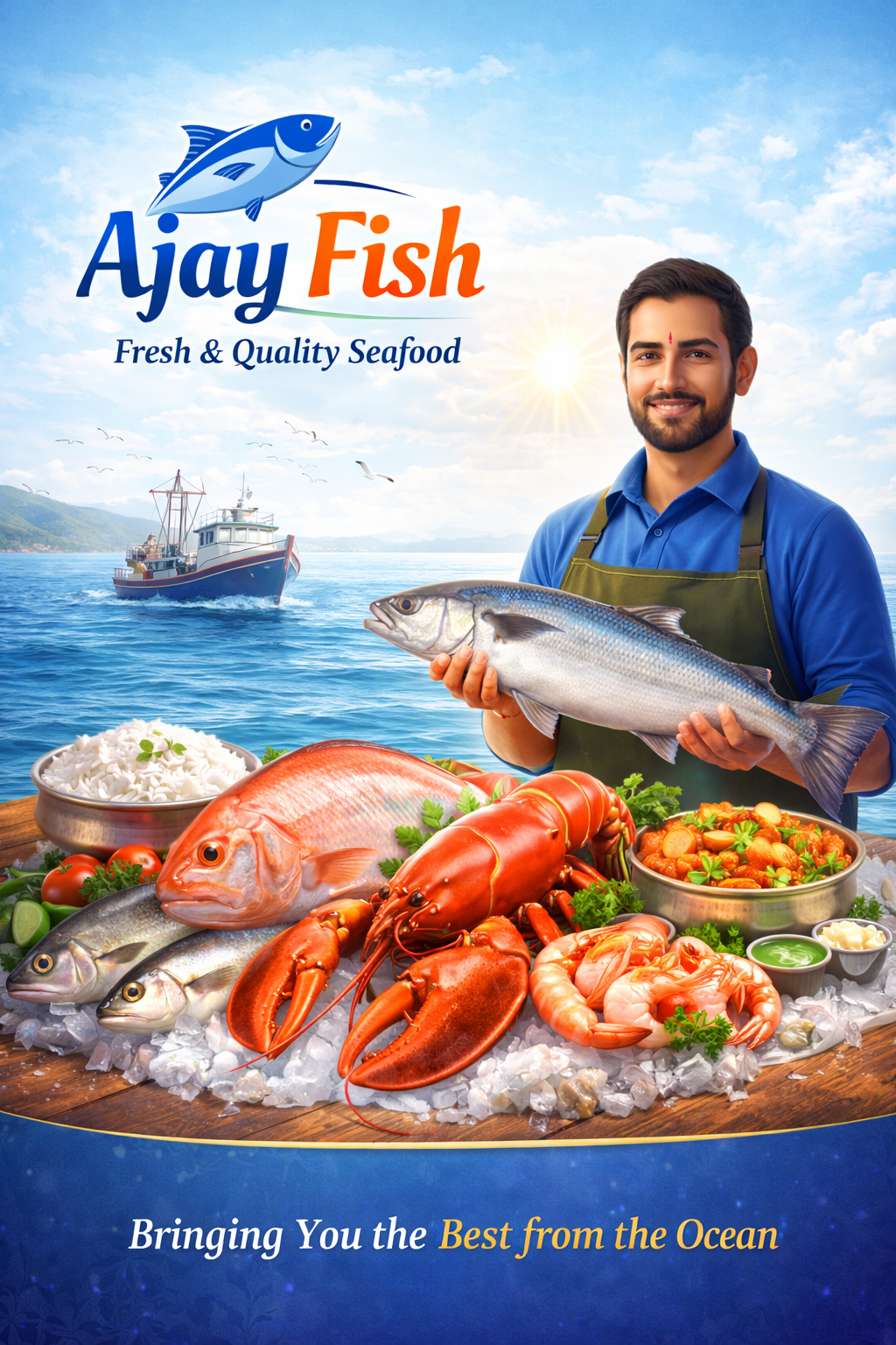 Screenshot of Ajay Fish website