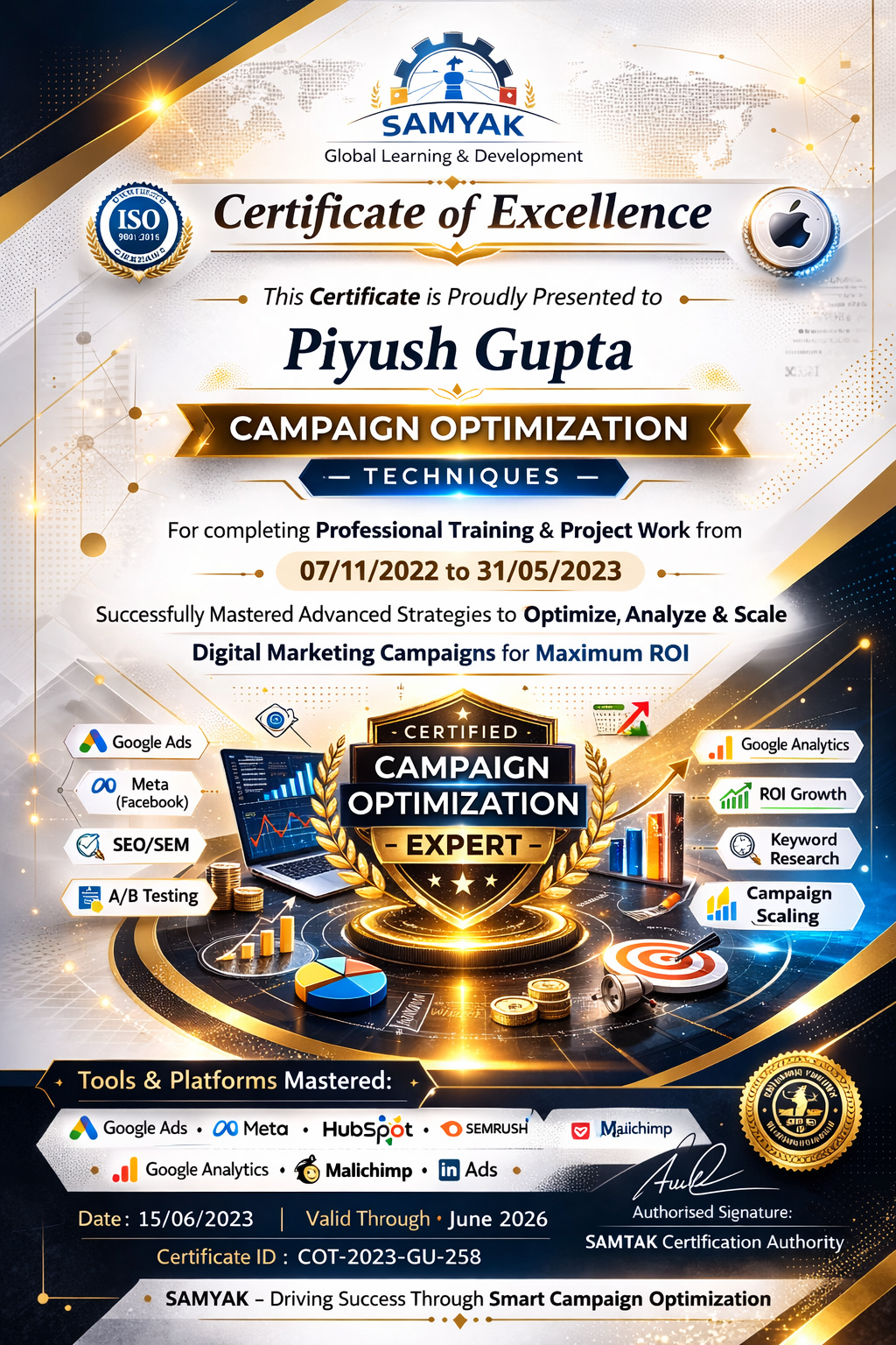 Campaign Certificate