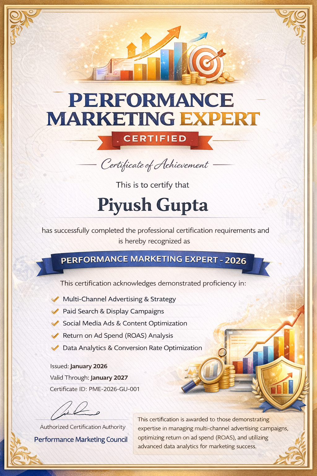 Performance Marketing Certificate